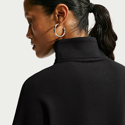 Nike Studio Fleece Orta Kalınlıkta Oversize Çeyrek Fermuarlı Crop Kadın Üstü görsel 2