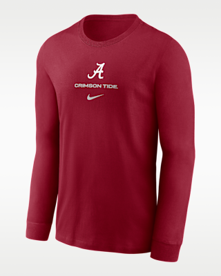 Мужская футболка Alabama Sideline Nike Dri-FIT College Long-Sleeve