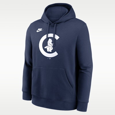 Sudadera con gorro sin cierre Nike de la MLB para hombre Chicago Cubs Cooperstown Logo Club