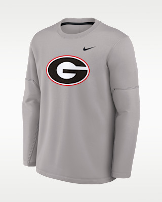 Мужская футболка Georgia Sideline Coaches Nike Therma-FIT College Long-Sleeve