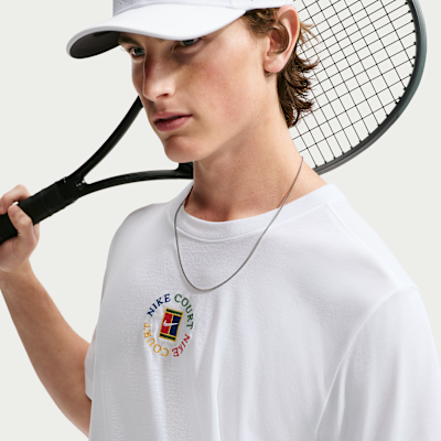 NikeCourt Dri-FIT Erkek Tenis Tişörtü görsel 3
