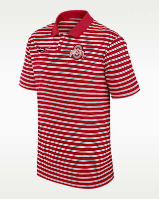 Мужские Ohio State Buckeyes Primetime Victory Striped Nike Dri-FIT College Polo