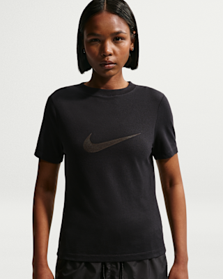 Женские шорты Nike Sportswear Slim Short-Sleeve Burnout Logo Top