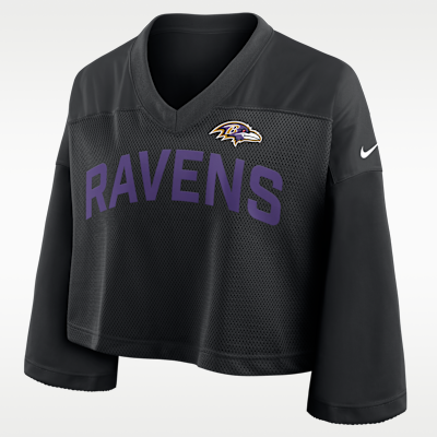 Baltimore Ravens Wide Receiver Jersey Fashion Women's Nike Dri-FIT NFL Cropped Top