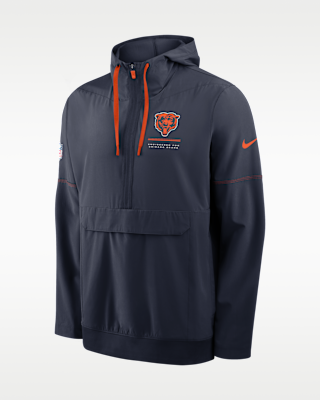 Мужская куртка Chicago Bears Sideline Anorak Nike NFL 1/2-Zip Hooded