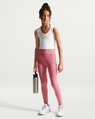 Детские тайтсы Nike One Big Kids' (Girls') Dri-FIT High-Waisted Leggings