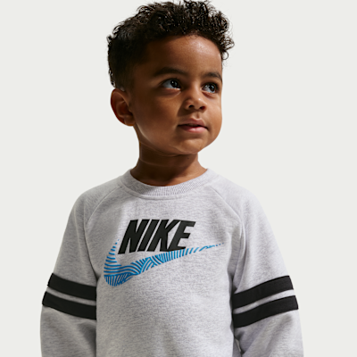 Sudadera de cuello redondo de French Terry oversized infantil Nike Sportswear In The Zone