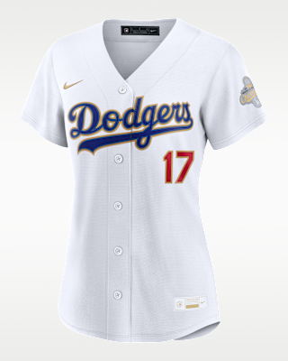 Женские джерси Shohei Ohtani Los Angeles Dodgers 2025 World Series Champion Gold Series Nike MLB Stadium Jersey