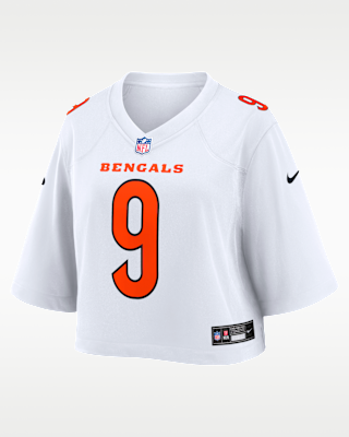 Женские джерси Joe Burrow Cincinnati Bengals Nike NFL Cropped Tundra Game Jersey
