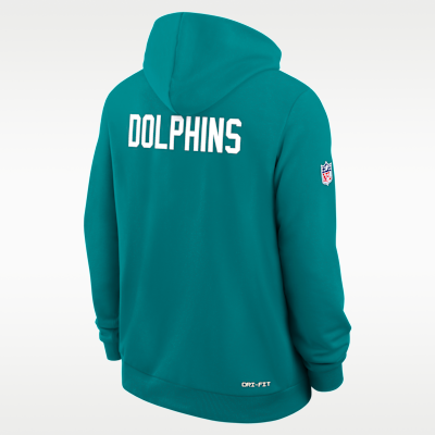 Sudadera con gorro sin cierre Nike Dri-FIT de la NFL para hombre Miami Dolphins Alt Offensive Set Play Sideline