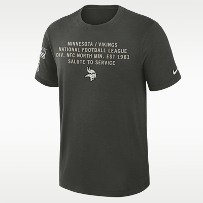 Playera Nike Dri-FIT de la NFL para hombre Minnesota Vikings Salute to Service Slub