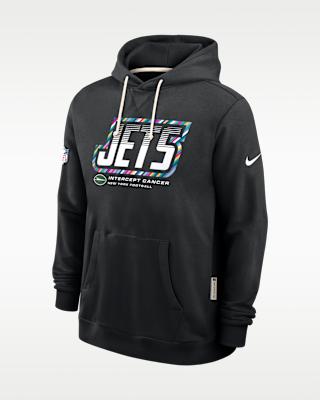 Мужское худи New York Jets Crucial Catch Sideline Standard Issue Nike Dri-FIT NFL Pullover Hoodie