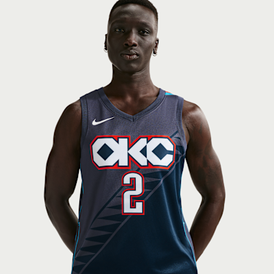 Shai Gilgeous-Alexander Oklahoma City Thunder City Edition Men's Nike NBA Swingman Jersey