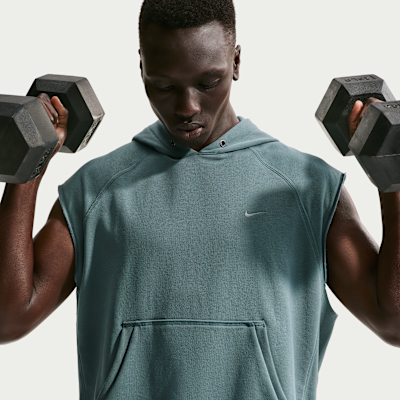 Nike N.A.C. Dri-FIT Fleece Kolsuz Kapüşonlu Erkek Antrenman Üstü görsel 3