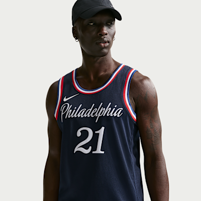 Camisola NBA Swingman Nike Joel Embiid Philadelphia 76ers City Edition para homem