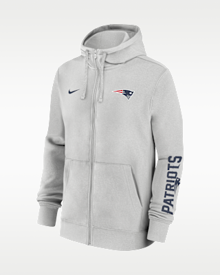 Мужское худи New England Patriots Club Nike NFL Full-Zip Hoodie