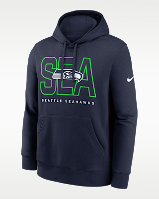 Мужское худи Seattle Seahawks Busted Play Club Nike NFL Pullover Hoodie
