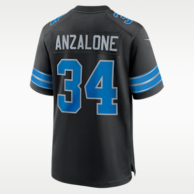 Jersey de fútbol americano Nike de la NFL Game para hombre Alex Anzalone Detroit Lions