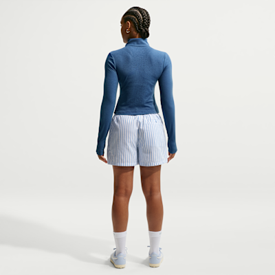 Nike Sportswear Chill Knit Sıkı Kesimli Çeyrek Fermuarlı Uzun Kollu Fitilli Kadın Üstü görsel 5