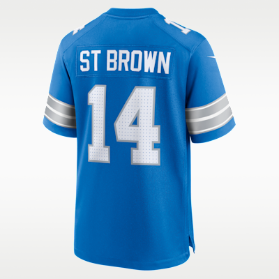 Jersey de fútbol americano Nike de la NFL Game para hombre Amon-Ra St. Brown Detroit Lions