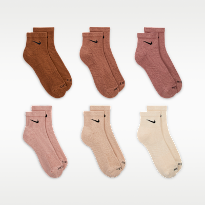 Calcetines al tobillo de entrenamiento Nike Everyday Plus Cushioned (6 pares)