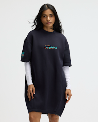 Женское платье Miami Dolphins Rivalries Collection Oversized Tech Fleece Nike NFL Dress