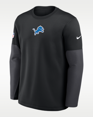 Мужская футболка Detroit Lions Scripted To Win Sideline Coach Nike Therma-FIT NFL Long-Sleeve