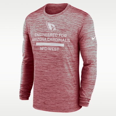 Playera de manga larga Nike Dri-FIT de la NFL para hombre Arizona Cardinals Sideline Team Issue Velocity