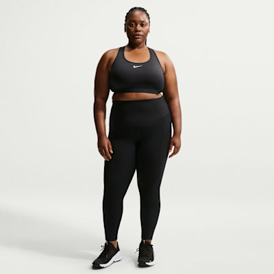 Nike Swoosh Orta Destekli Pedli Kadın Spor Sütyeni (Büyük Beden) görsel 4