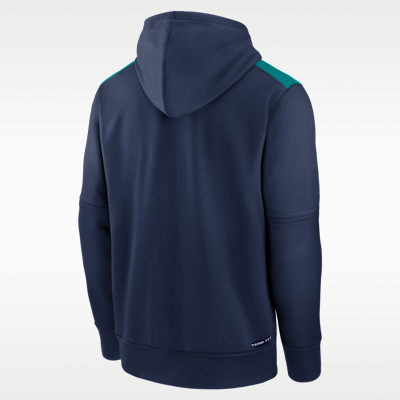 Sudadera con gorro sin cierre Nike Therma de la MLB para hombre Seattle Mariners Authentic Collection