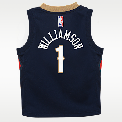 Mono Nike para bebé de la NBA de Zion Williamson de los New Orleans Pelicans Icon Edition