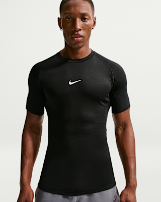 Мужские тайтсы Nike Pro Dri-FIT Tight Short-Sleeve Fitness Top для тренировок