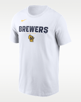 Мужская футболка Milwaukee Brewers Bold Team Name Nike MLB