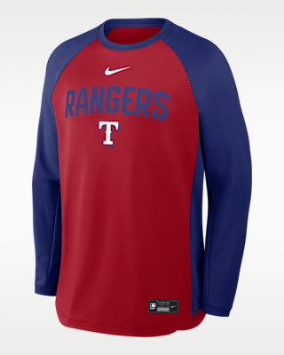 Мужские  Texas Rangers Authentic Collection Nike Dri-FIT Pullover Crew