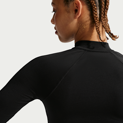 Nike Pro Seamless Tam Boy Fermuarlı Kadın Antrenman Üstü görsel 2
