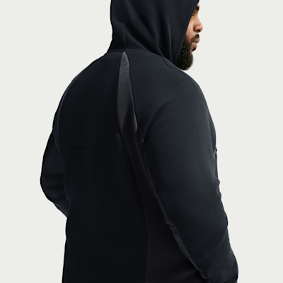 Nike Tech Renk Bloklu Tam Boy Fermuarlı Fleece Windrunner Erkek Ceketi görsel 7