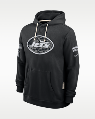 Мужское худи New York Jets Salute to Service Sideline Nike Dri-FIT NFL Pullover Hoodie