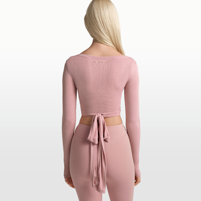 NikeSKIMS Stretch Knit Women's Long-Sleeve Wrap Top