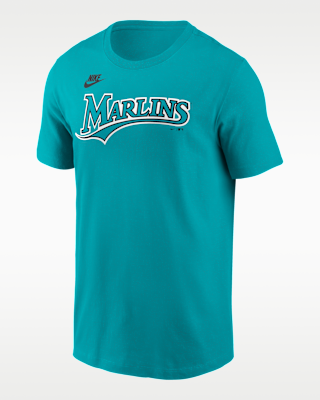 Мужская футболка Florida Marlins Cooperstown Wordmark Nike MLB