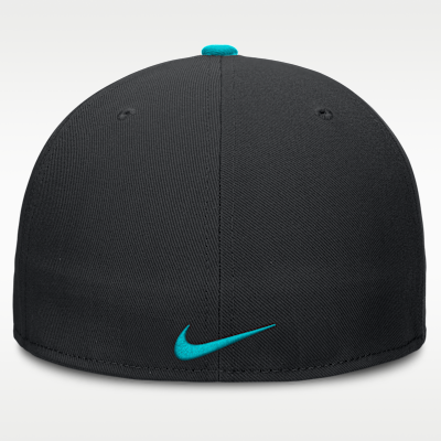 Gorra Nike Dri-FIT de la MLB ajustada para hombre Miami Marlins City Connect True