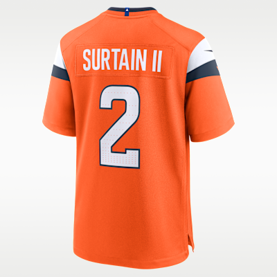 Jersey de fútbol americano Nike de la NFL Game para hombre Patrick Surtain II Denver Broncos