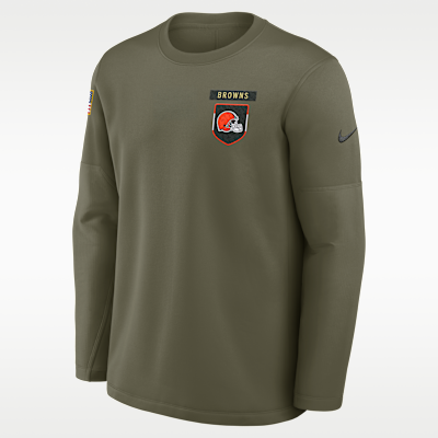 Cleveland Browns Salute to Service Sideline Triumphant Win Coach Men's Nike NFL Pullover Crew