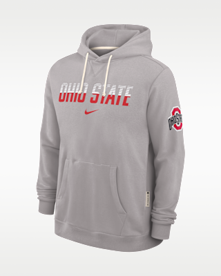 Мужское худи Ohio State Sideline Standard Issue Nike Dri-FIT College Pullover Hoodie