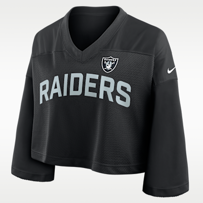 Las Vegas Raiders Wide Receiver Jersey Fashion Women's Nike Dri-FIT NFL Cropped Top