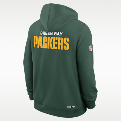 Sudadera con gorro sin cierre Nike Dri-FIT de la NFL para hombre Green Bay Packers Initial Home Sideline