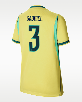 Детские джерси Gabriel Magalhães Brazil National Team 2026 Stadium Home Big Kids' Nike Dri-FIT Soccer Jersey
