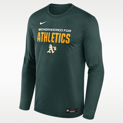 Athletics Authentic Collection Team Issue Men's Nike Dri-FIT MLB Long-Sleeve T-Shirt