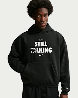 Мужское худи LeBron "Shut Up and Dribble" Nike Therma-FIT Brushed Pullover Basketball Hoodie для баскетбола
