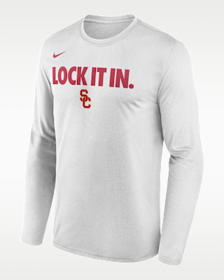Мужская футболка USC 2026 On-Court Bench Nike Dri-FIT College Long-Sleeve