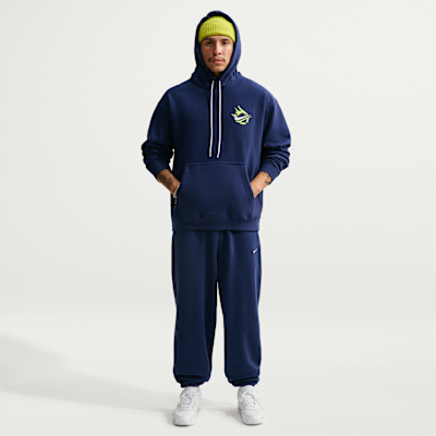 Nike Solo Swoosh Fleece Erkek Kapüşonlu Üst görsel 4